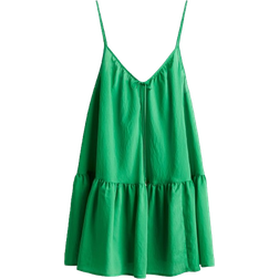 H&M A Line Strappy Dress - Bright Green