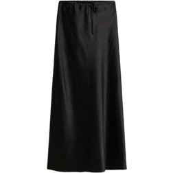 H&M Satin Drawstring Skirt - Black