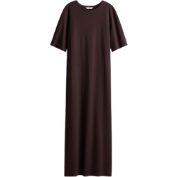 H&M Long T-shirt Dress - Dark Brown