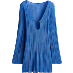 H&M Rib-Knit Beach Dress - Blue