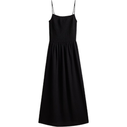 H&M Smocked Strappy Dress - Black