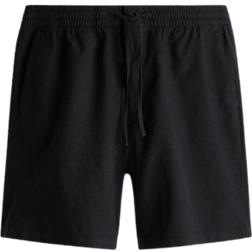 H&M Regular Fit Linen Blend Shorts - Black