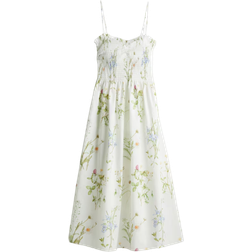 H&M Smock Topped Dress - White/Floral