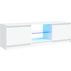 vidaXL TV Cabinet with LED Lights White TV Bench 120x36cm