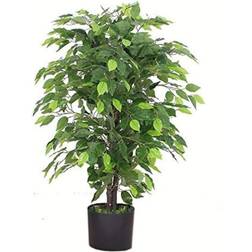 Leaf Ficus Large Bushy Shape Green Konstgjord växt
