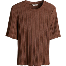 H&M Rib Knit Top - Brown