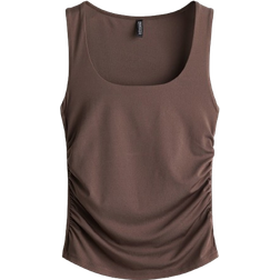 H&M Ruched Vest Top - Brown