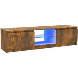 vidaXL LED Lights Smoked Oak TV-bänk 120x35.5cm