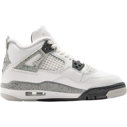 Nike Air Jordan 4 Retro White Cement GS - Summit White/Cement Grey/Black/Fire Red