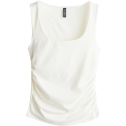 H&M Ruched Vest Top - White