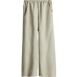 H&M Tie Detail Trousers - Light Khaki Green (1231504011)