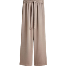 H&M Drawstring Twill Trousers - Mole