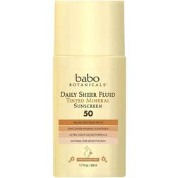 Babo Botanicals Daily Sheer Tinted Mineral Sunscreen Fluid SPF50 50ml
