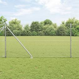 vidaXL Steel Fencing Kits 100cm H x 2500cm W - Silver