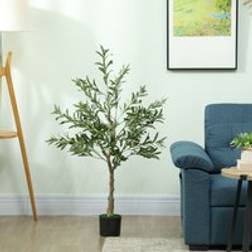 Homcom Indoor Faux Potted Silk Olive Tree 120 cm Artificial Plant