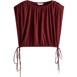 H&M Pleated Top - Burgundy