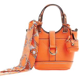 River Island Small Panelled Bucket Bag - Orange