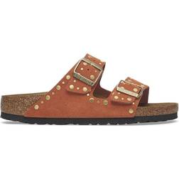 Birkenstock Arizona Rivet Suede Leather - Dark Rust