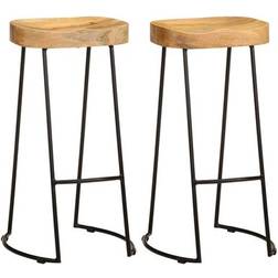 vidaXL 244010 Brown/Black Bar Stool 76cm 2pcs