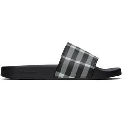 Burberry Check Slides - Black/Calico