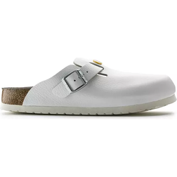 Birkenstock Boston ESD Natural Leather - White