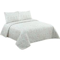 Dkd Home Decor Quilted Double 240 x 260 cm Bedspread White