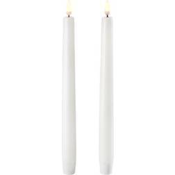 Uyuni Taper White LED Candle 25.5cm 2pcs