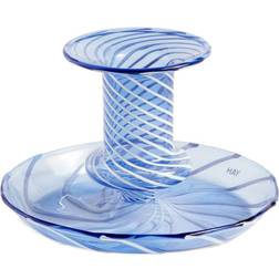 Hay Flare Stripe Light Blue Candle Holder 7.5cm