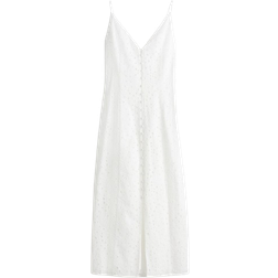 H&M Strappy English Embroidery Dress - White