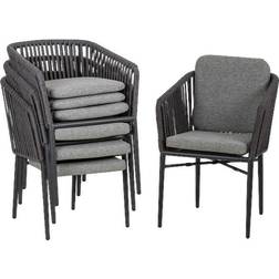 Acamp Manhattan 4-pack - Dark Grey Gartenessstuhl