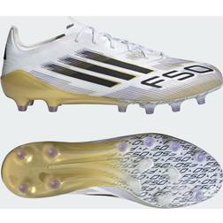 adidas F50 Elite Adults Artificial Ground Football Boots - Hvid/Sort/Guld