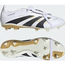 adidas Predator League Fold-Over Tongue Firm Multi-Ground Boots - Cloud White/Core Black/Gold Metallic