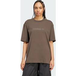 adidas Essentials Linear T-Shirt Oversized - Shadow Olive