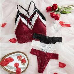 Shein Sexy & Comfortable Lace Lingerie Set - 6pcs