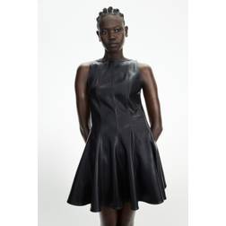 H&M Beschichtetes Kleid - Schwarz