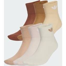 adidas Mid Ankle Socks 6 Pairs - Cream White/Wonder Quartz/Sand Strata