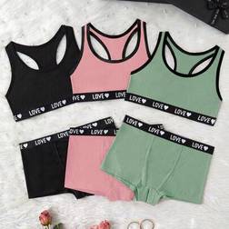 Shein Women Letter Jacquard Lingerie Set - Women