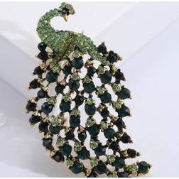 Shein Rhinestone Peacock Design Brooch