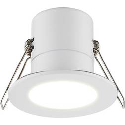 Luceco Matt White Fixed LED Fire-rated Cool Downlight 5W IP65 Pack of 6 Ceiling Flush Light