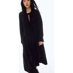 H&M Kleid Mit Bindekragen - Schwarz
