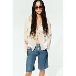 H&M Bermuda Jeansshorts in Regular Fit - Denimblau