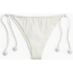 H&M Tie-Tanga Bikinihose - Weiß
