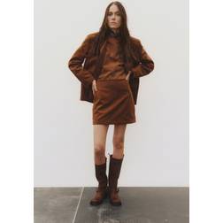 H&M Minirock - Dunkelbeige