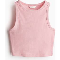 H&M Cropped Tanktop - Hellrosa