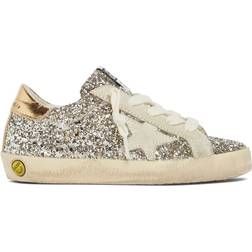 GOLDEN GOOSE Super-star Glittered Lace-up Sneakers