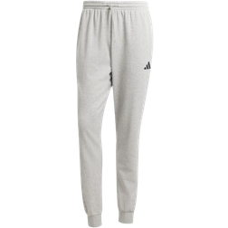 adidas Essentials Feel Cozy French Terry Joggers - Medium Grey Heather/Black
