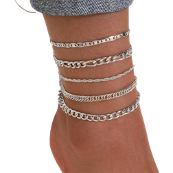 Shein 5pcs Simple Chain Anklet
