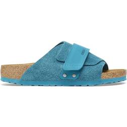 Birkenstock Kyoto Nubuck-Suede Leather One-Strap Sandals - Deep Turquoise