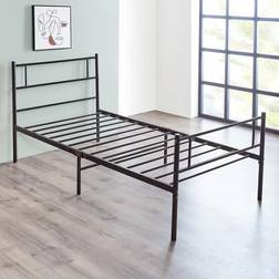 Home Treats Single Metal In With Straight Headboard 90x190cm