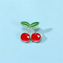 Shein Cherry Enamel Pin Custom Decorative Brooches - Love